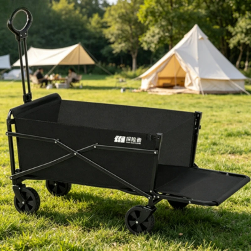 

Foldable Outdoor Carts Multifunctional Camping Trolley Portable Picnic Carrier Field Travel Hauling Transportation Equipment
