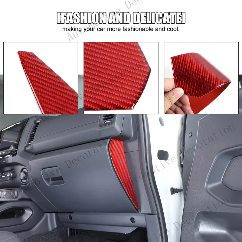 Z+ Red Carbon fiber Door Anti-Collision Trim Sticker For Nissan Frontier 2024-2025