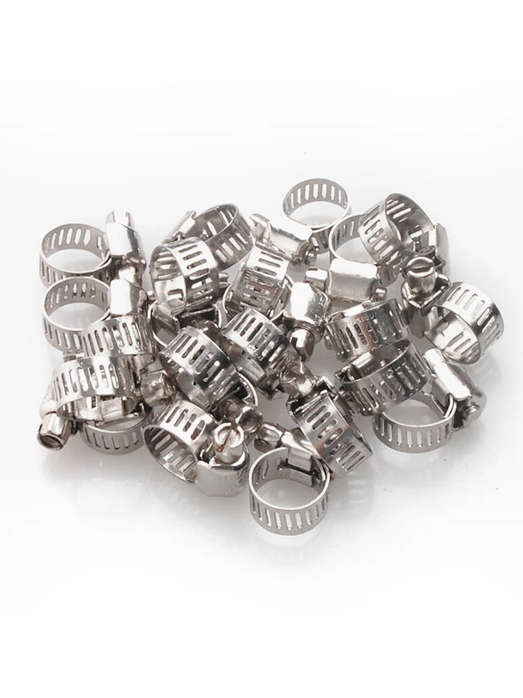 دودة كليب 20 قطعة استبدال خط الوقود الفولاذ المقاوم للصدأ اكسسوارات المشابك محرك خرطوم خراطيم 1 2-3 4 قابل للتعديل