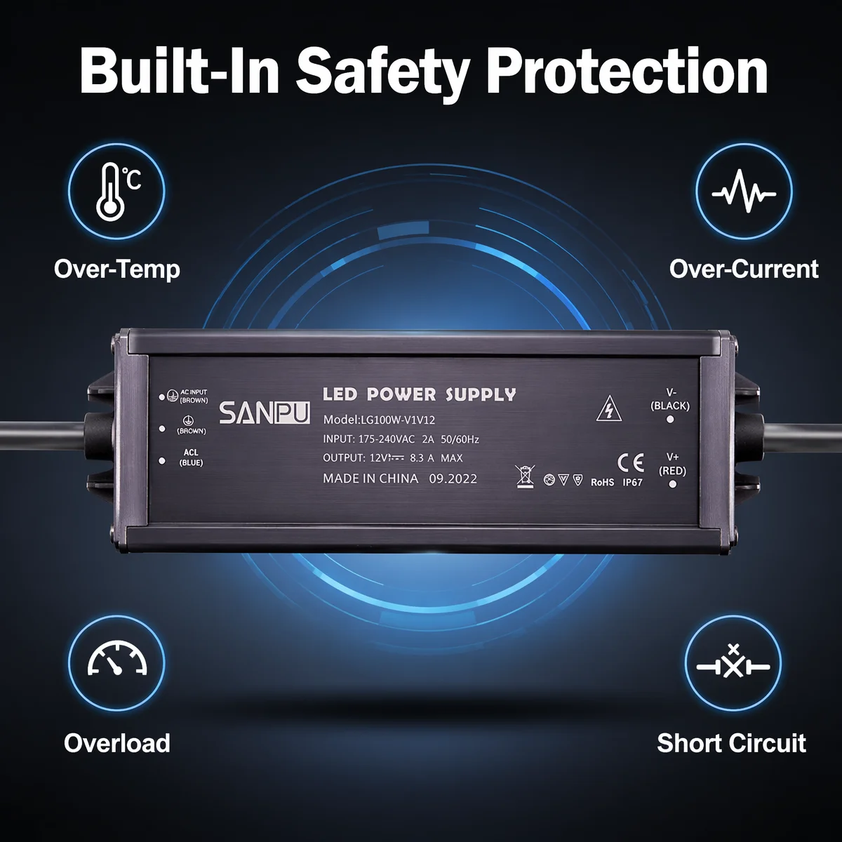 Ultra-Thin IP67 Waterproof Pow - Outdoor Power Supply 12V recension och pris