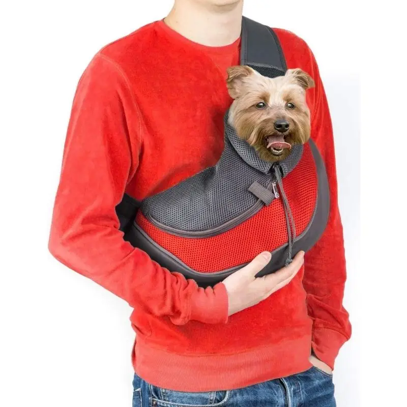 

Large Capacity Waterproof Mesh Dog Poop Bag Pet Sling Carrier Sling Carrier for Dogs Cats for Outdoor Pet Carrier Pouch