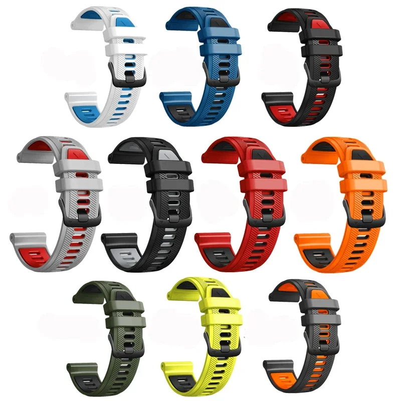 New 22mm Sport Silicone Strap For Garmin Forerunner 970 Watchband Bracelet For Garmin Forerunner 965 955 Solar 945 935 Wristband