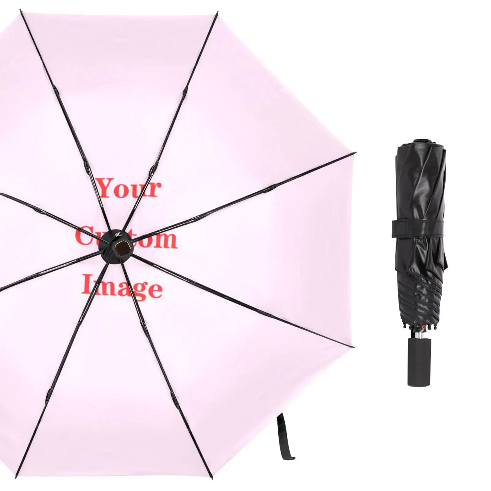 New Windproof Three-fold umbrella Female Male Custom Pattern High Quality Business Umbrellas Women Parasol