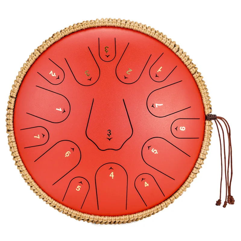 Cross-border 14-inch 15-tone Ethereal Drum Steel Tongue Drum Color Sky Forget Worry Professional Percussion Instrument