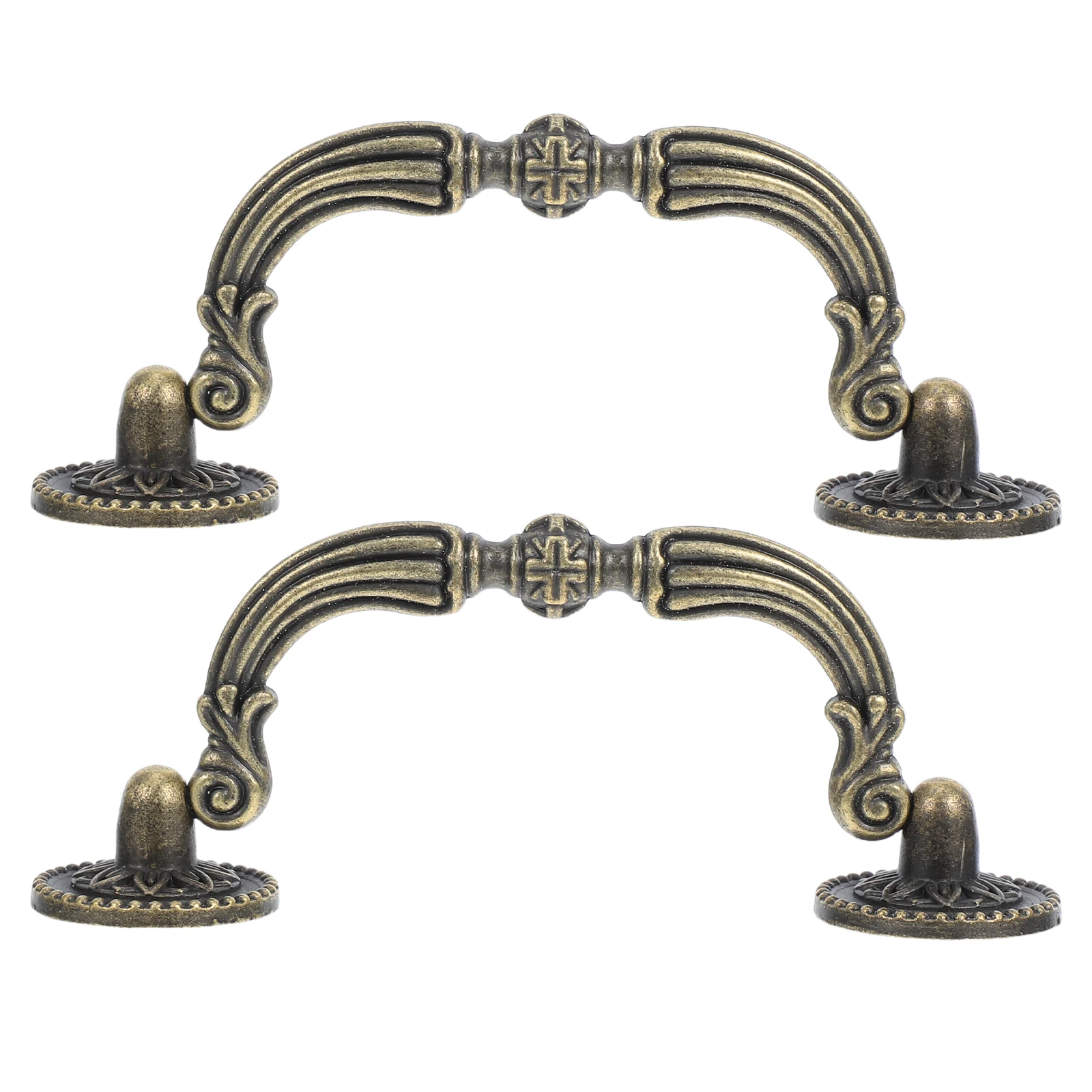 

2 Pcs Retro Handle Cabinet Knobs Pull Handles Drawer Pulls Vintage Style Decorative Dressing Table