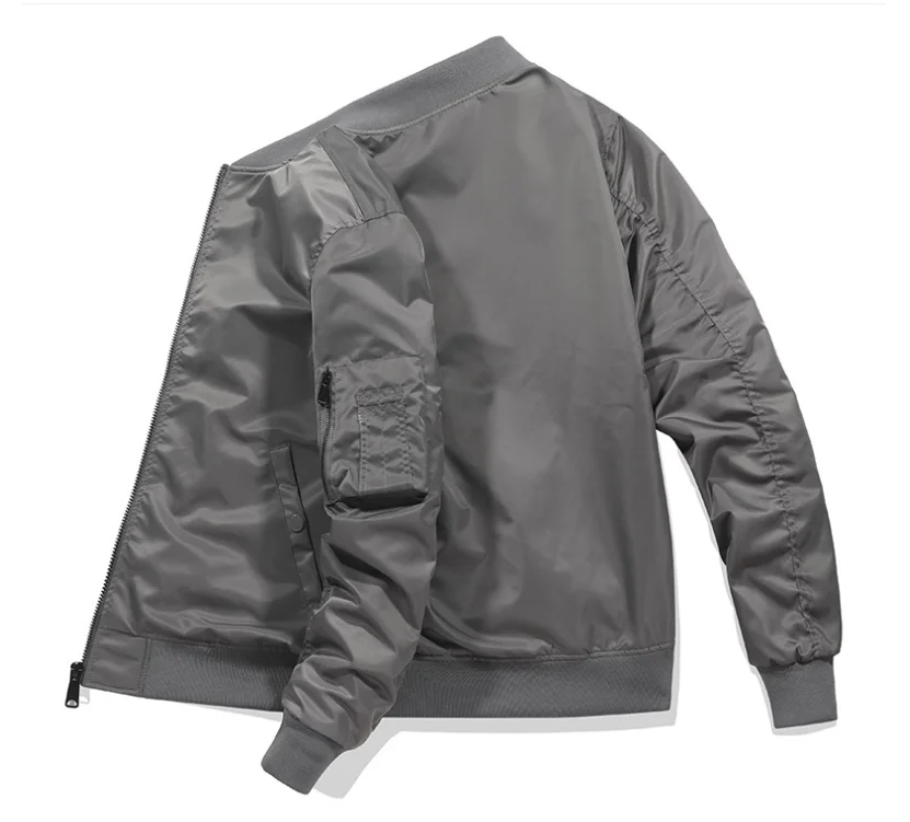 

Men Fashion Aviator Baseball Jackets High End Brand New Spring Summer Bomber Jacket Men Solid Color New Outerwears Jackets