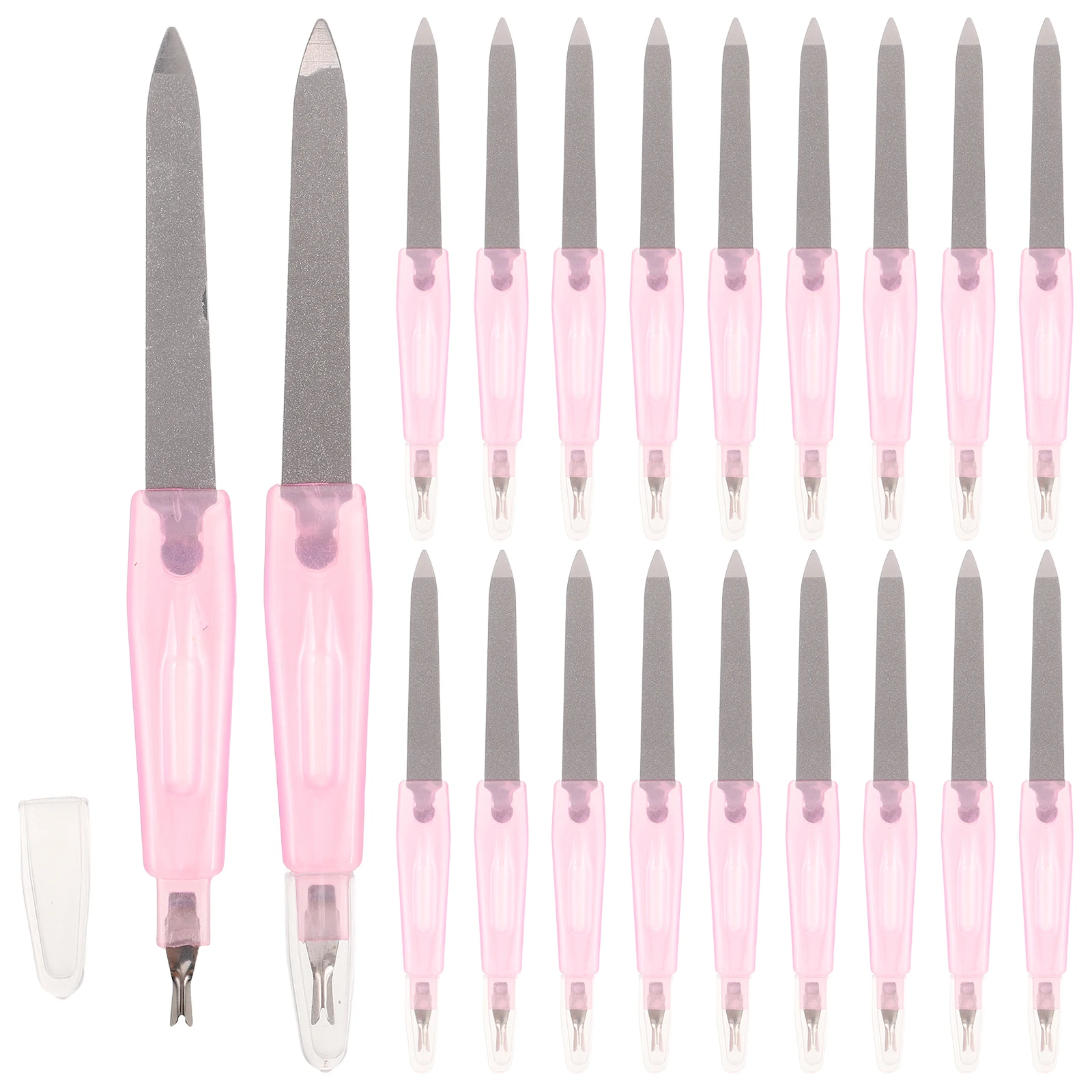

48pcs Stainless Steel Nail File Dual-Sided Manicure Tool For Thick Toenails Durable Metal Nail Care Buffer For Home Travel
