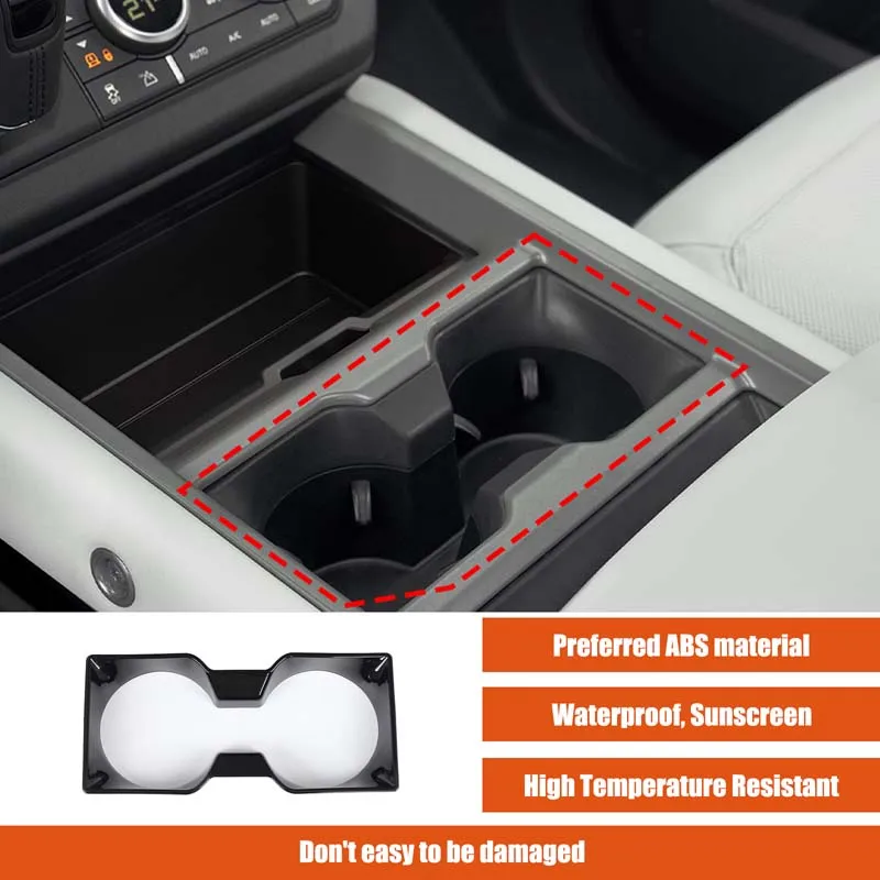 

ABS Carbon Fiber For Land Rover Defender 90 110 130 2025+ Car central control water cup frame decoration sticker Car accessories