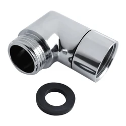 Adjustable Shower Head Elbow Adapter, Wall Mounted, Handheld Showerhead, Arm Extension Connector, 90 Degree