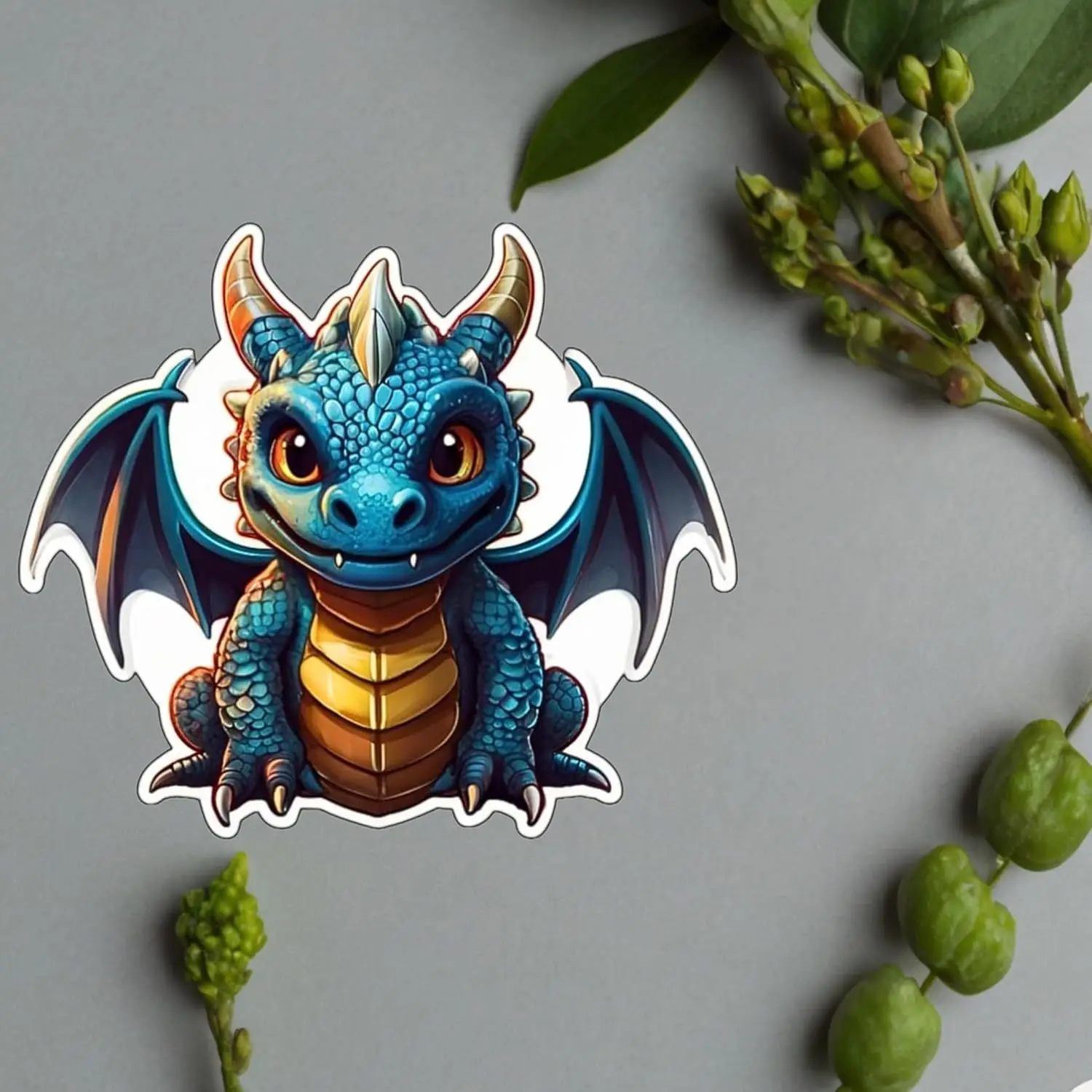 4 шт. очаровательная наклейка с рисунком дракона, прочная, для ноутбуков, бутылок с водой, журналов, скейтбордов, чехлов для телефонов