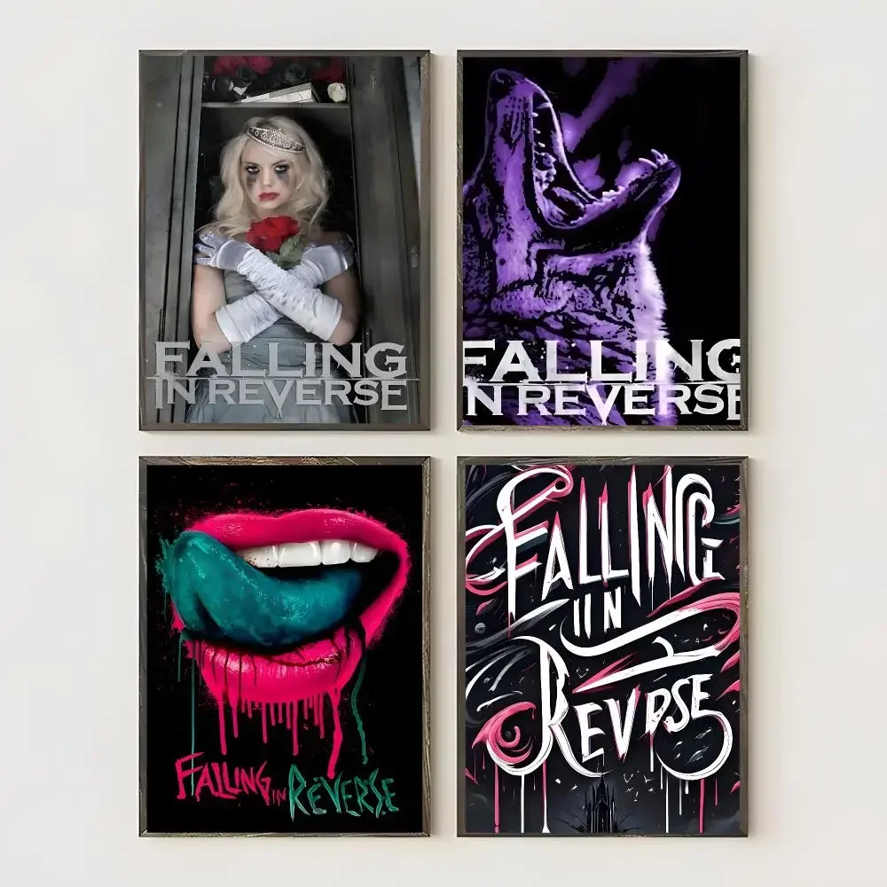 Rock Band F-Falling In Reverse Poster Waterproof Canvas Art Wrinkle Free Wall Hanging For Home Living Room Bedroom Decor