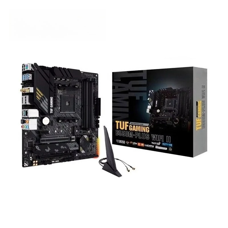 TUF GAMING B550M-PLUS WIFI II, AMD B550 MicroATX Gaming Motherboard Socket AM4 Desktop PC Mainboard