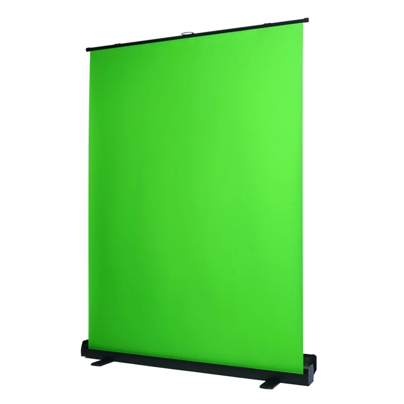 150cm*200cm Background Collapsible Green Screen Chromakey Backdrop Pull-up Stand for YouTube Video Game Virtual Studio