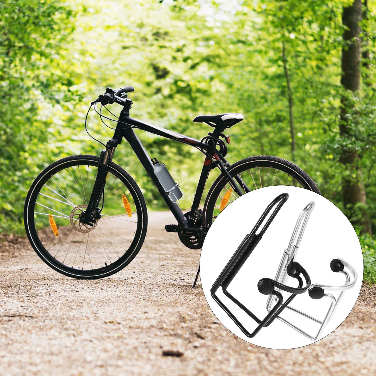 

2Pcs Bike Water Bottle Holder Premium ABS Material Double Bead Secure Bottle Holder Lightweight for Mountain Road Folding Bike