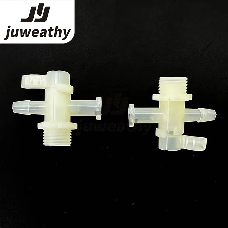 4PCSInkjet printer 3-ways valve, with threaded design, digital printer ink tube connector is suitable for Challenger UVink valve