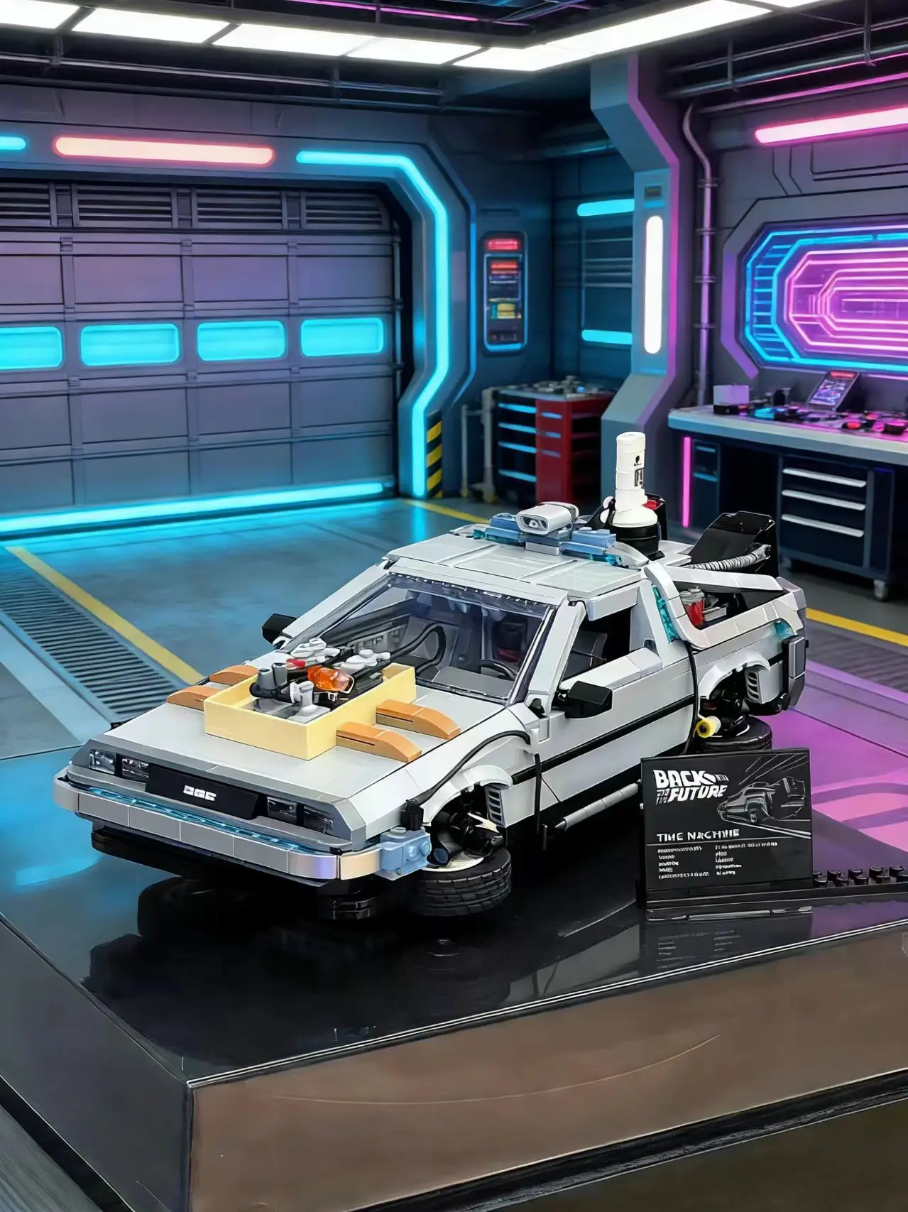 EN STOCK NOUVEAU MOC 1872PCS Retour vers le futur Machine à retourner le temps DMC-12 Voiture de sport Modèle de blocs de construction Jouet pour enfants Cadeau de Noël