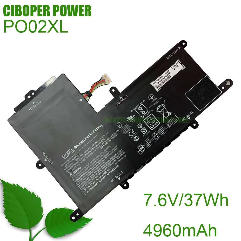 CP Laptop Battery 824560-005 TPN-Q166 HSTNN-IB7G PO02XL 37Wh For Stream11-R015WN 11-R014WM HSTNN-DB7G Series Notebook