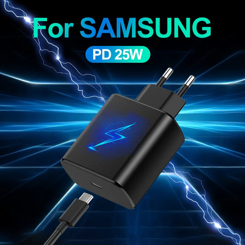 PD 25W For Samsung Type C Super Fast Charger For Samsung Galaxy S24 S23 S22 S21 S20 Ultar note 20 10 A55 US EU Phone Accessories 15 sold6,890.797,573.54Save 682.75-9%4300World Peace StoreSee previewSi