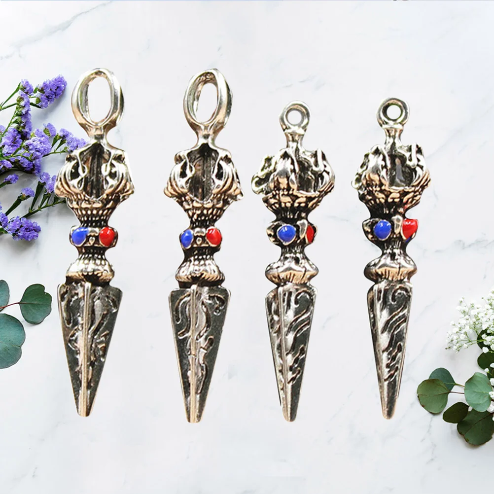 

4Pcs Religious Pendant Accessories Premium Bodhi Diamond Pestles Creative Hanging Jewelry Decorative for Buddhist Believer