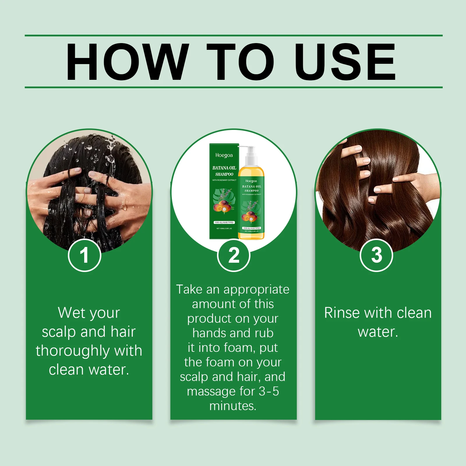 Booster de cabelo batana óleo shampoo de longa duração controle de óleo caspa perfume cabelo couro cabeludo limpeza suavização shampoo cuidados com o cabelo