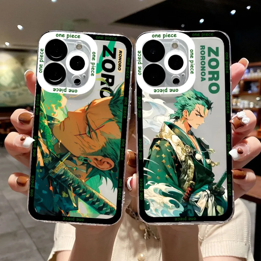 Eine zoro Stücke Telefon hülle transparent für iPhone 15 14 12 11 13 pro max plus xr x mini 7 8 plus