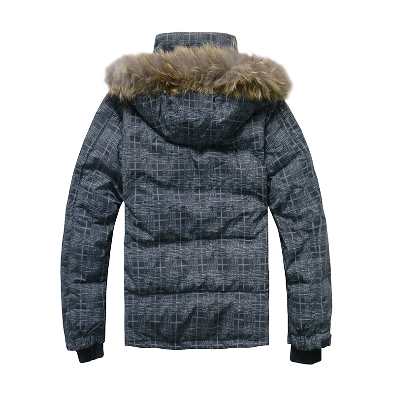 Winter Down Jacket Men Thick Warm Down Coats Real Raccoon Fur Thick Down Jackets Men Hooded Casual Winter Men Coats Outdoor