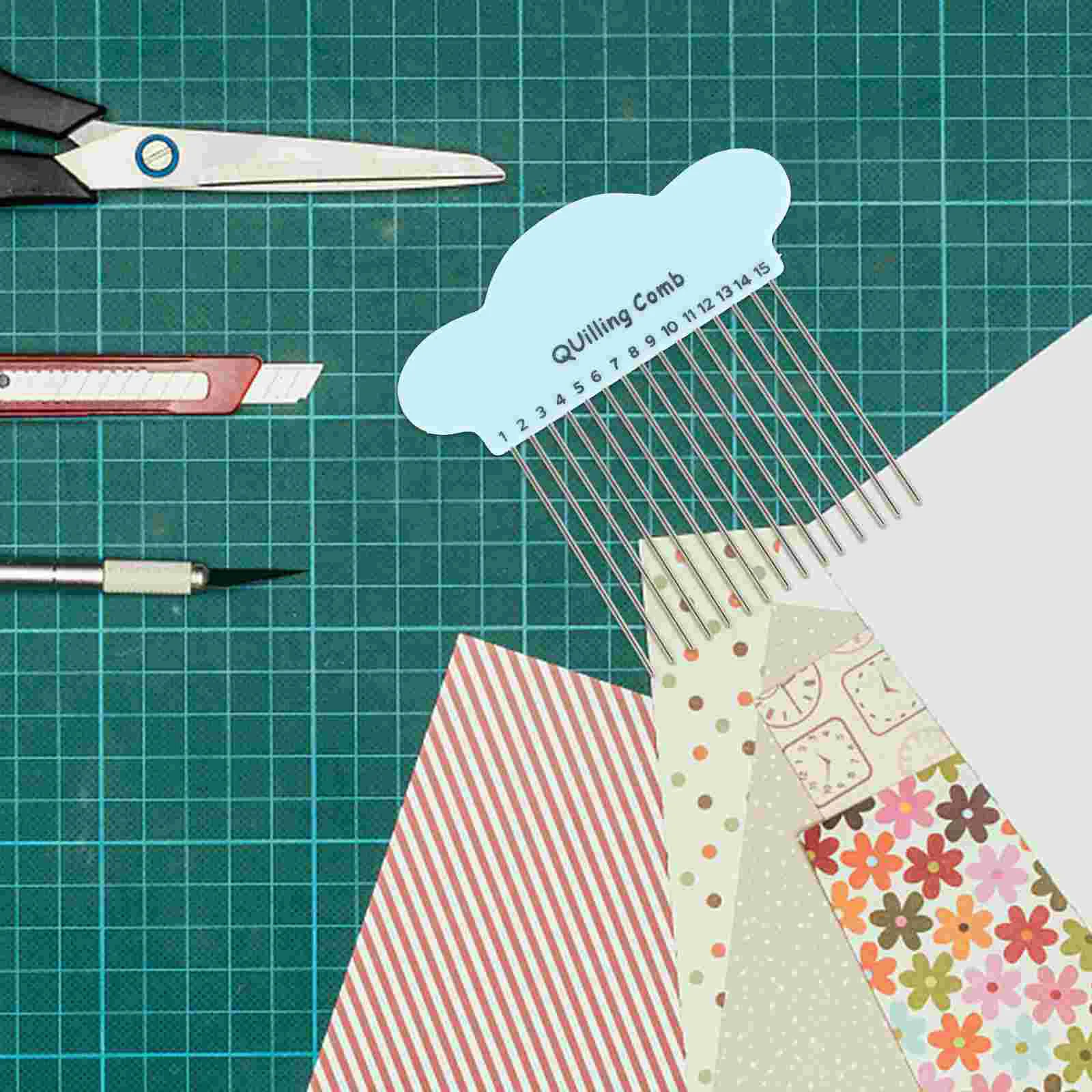 

Quilling Comb Cartoon Paper Rolling Quilling Comb Tool Supplies Weaving Braiding Kit Plastic Metal Random