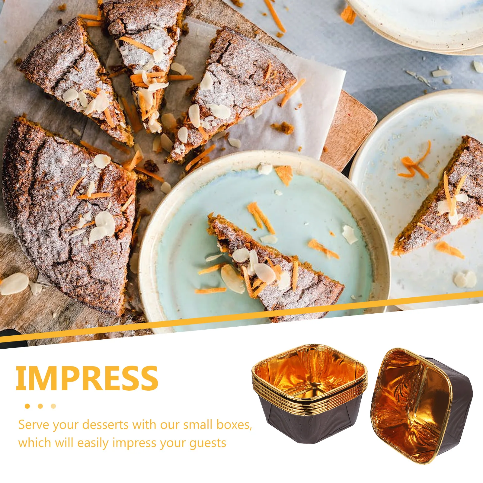 

50pcs Baking Cups Cupcake Boxes Lids Clear Dessert Packaging Cake Pan Boxes For Pudding Jelly Pie Chocolate Wedding Party Home