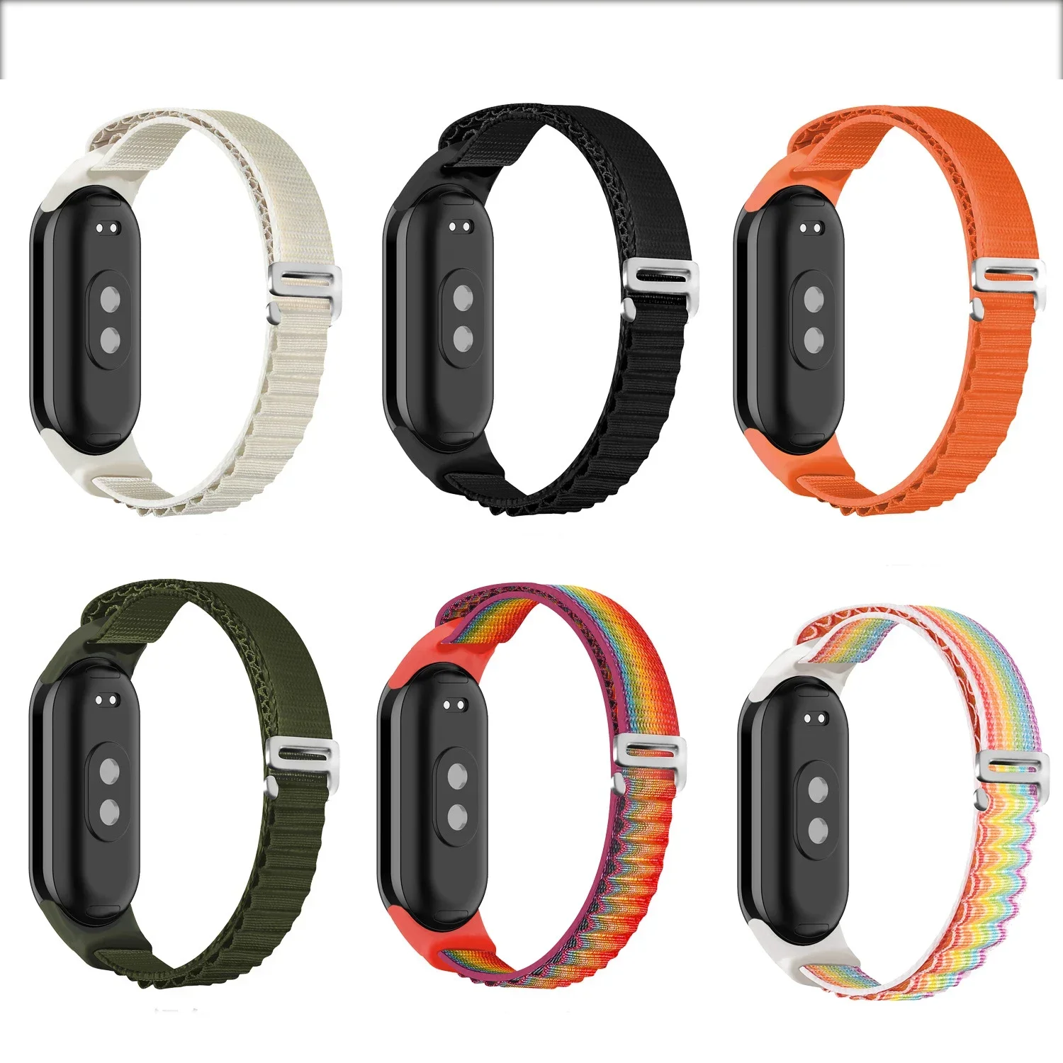 Alpine Loop Nylon Band for Xiaomi Mi Band 9 Adjustable Elastic Breathable Soft Stretchy Wristband Compatible with Mi Band 9 NFC