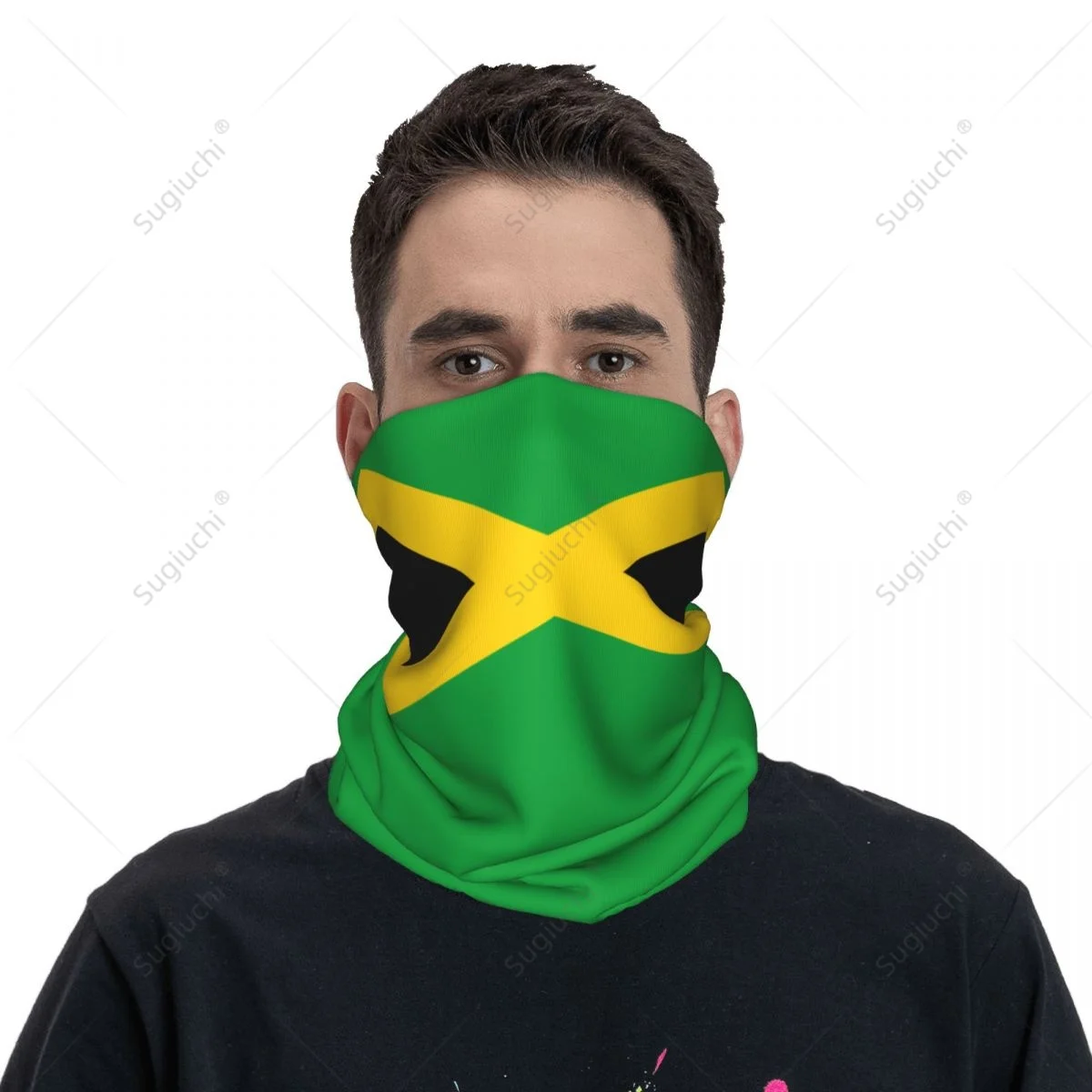 

Unisex Jamaica Flag Neckerchief Scarf Neck Face Mask Scarves Neck Warmer Seamless Bandana Headwear Cycling Hiking