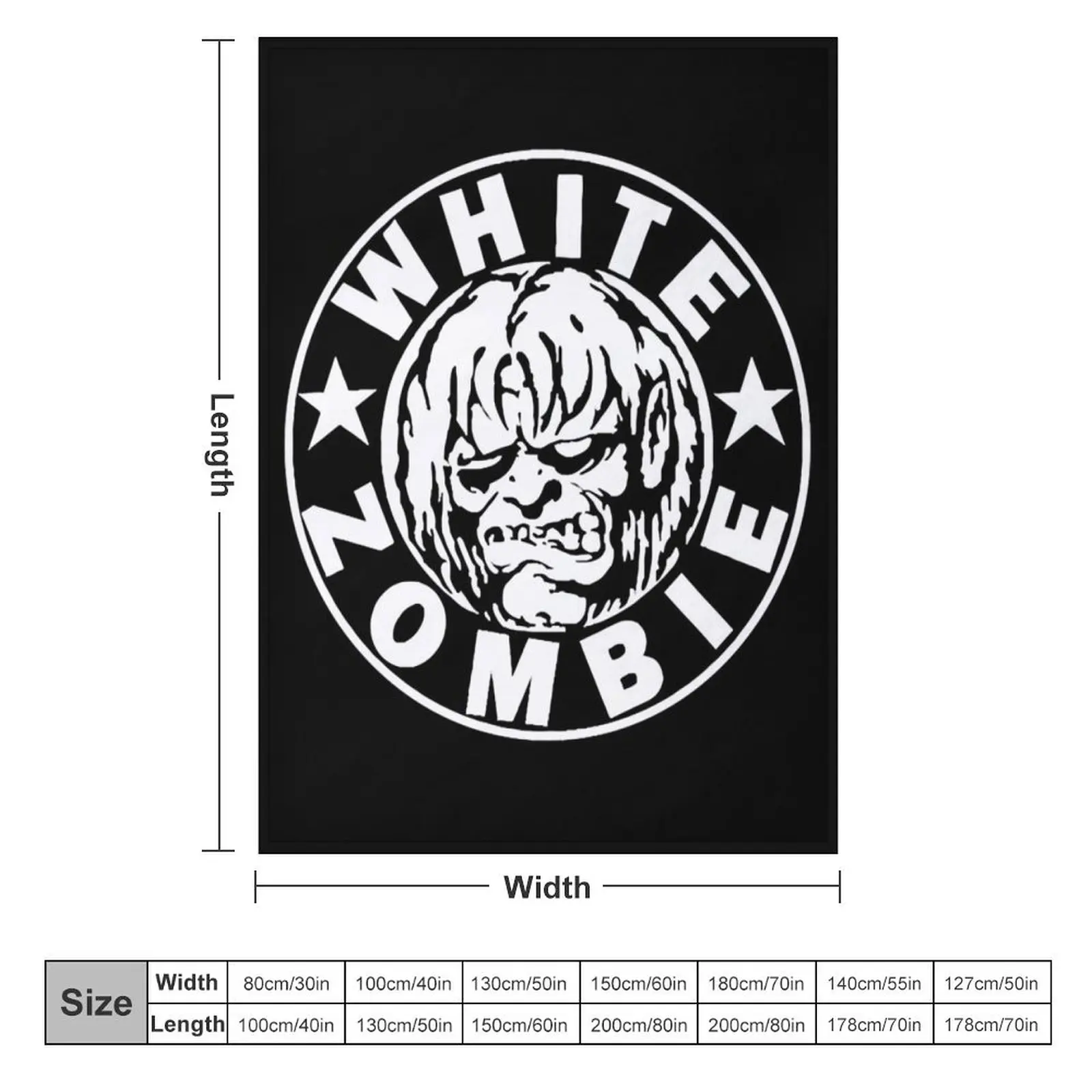 White Zombie Throw Blanket Single Stuffeds Shaggy Blankets