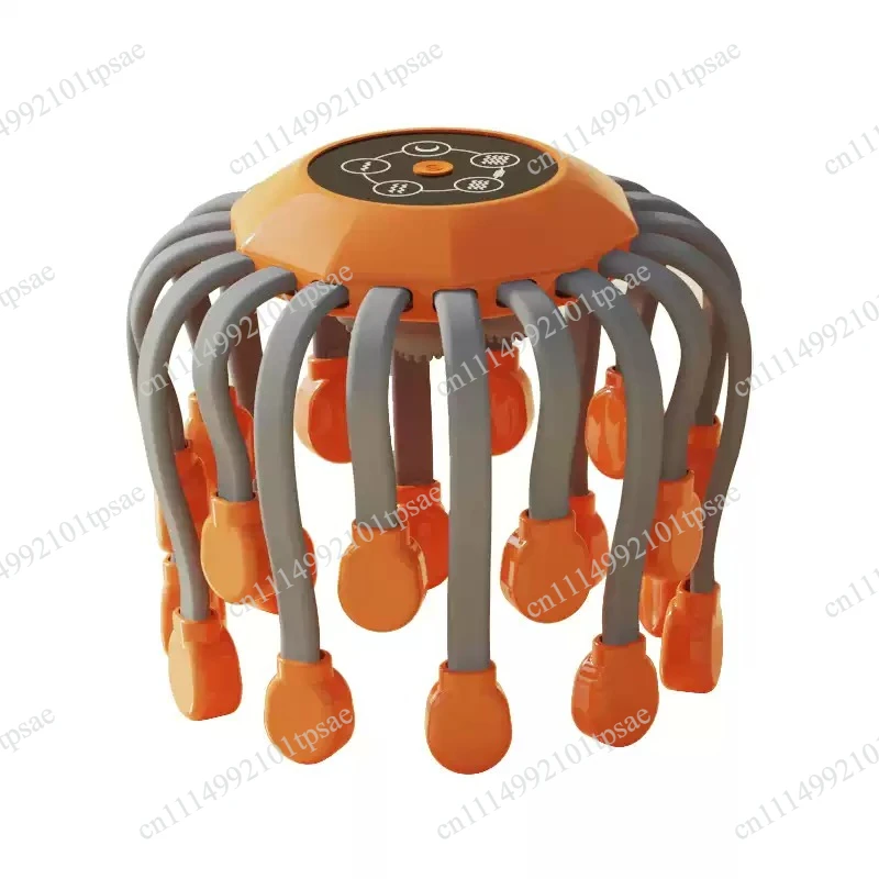 Head Massager Electric 20-claw Octopus Massager Sleeping Acupressure Massager Head Decompression Instrument