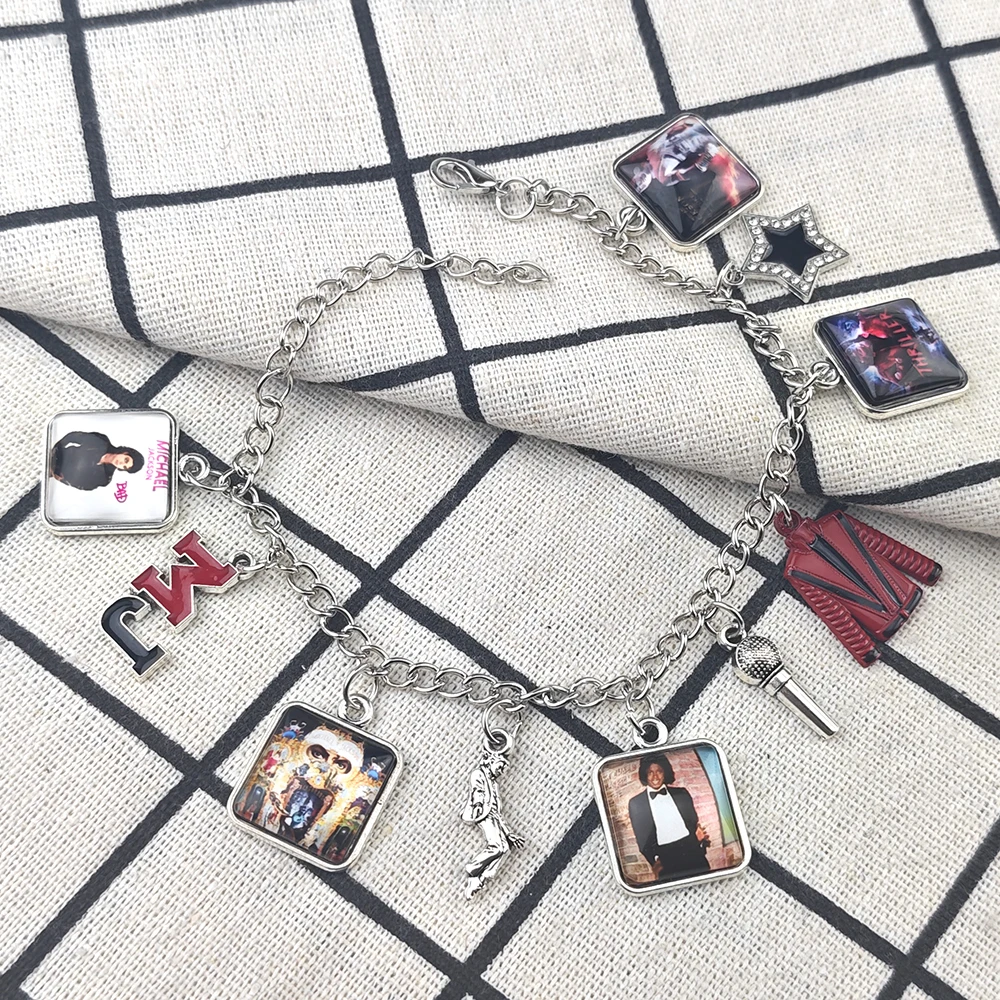 Michael Jackson Classic Element Heavy Metal Bracelet, Fashion MJ Unisex Rock Style Wrist Jewelry