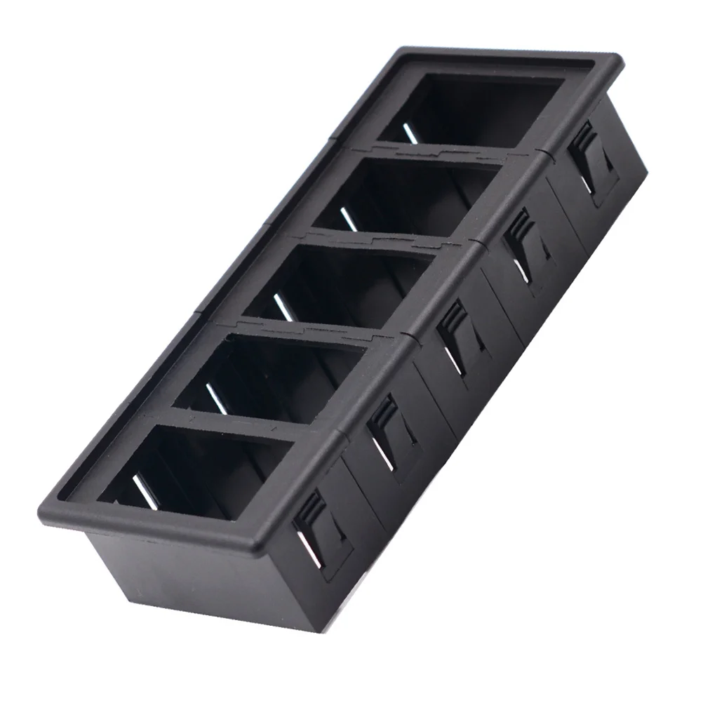 Usb لوحة جبل حامل أسود 13.1*5.2*2.7 سنتيمتر Abs الكمبيوتر الروك التبديل الإسكان عدة لسيارة قارب Suv Atv Utv البحرية لوحة القيادة #6