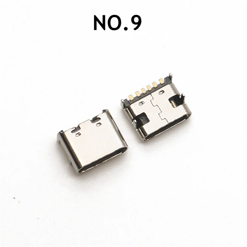 

【Hot Cake】500Pcs/Lot 10Models Type-C USB Charging Dock Connectors Mix 6Pin And 16Pin Use For Phone And Digital Product Repair Ki