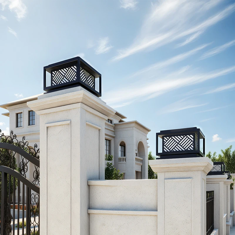 

Stigma lamp Villa wall pillar lamp Solar outdoor waterproof courtyard door pillar Self-built house door wall headlamp