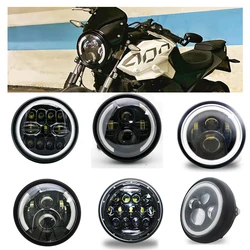 Universal 7.5inch Led Motorcycle Headlight for Harley Cafe Racer with DRL Headlamp Housing for hornet 600 Honda cb400 cb1000sf