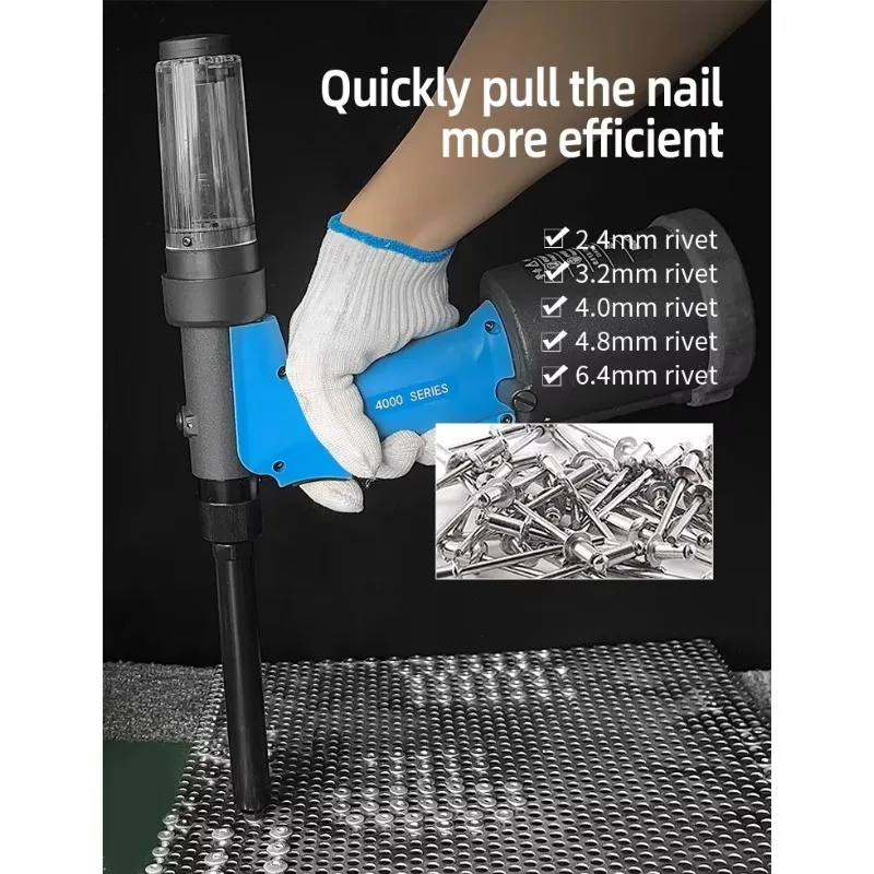 

【specialized】Rocol RL-4100MV Industrial Heavy Air Rivet High-Pull Pneumatic Riveter 11700N Torque 5-7bar Air Consumptio