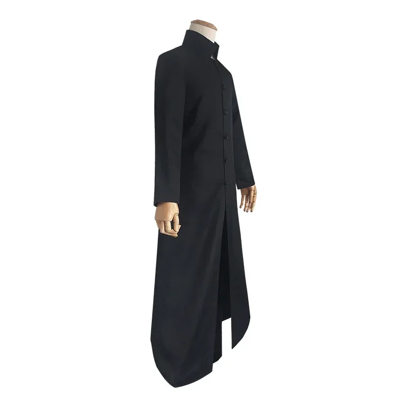 Matrix cosplay personalizado preto cosplay traje neo trench coat trajes de festa de halloween para homens cos play prop acessórios