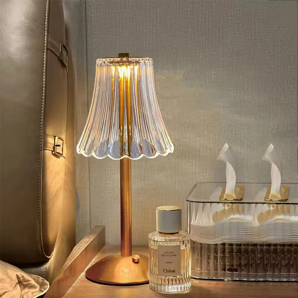 Veilleuse de bureau à capteur tactile aste, lampe de lecture sans fil pour restaurant, hôtel, bar, décor de chambre à coucher, lumière LED