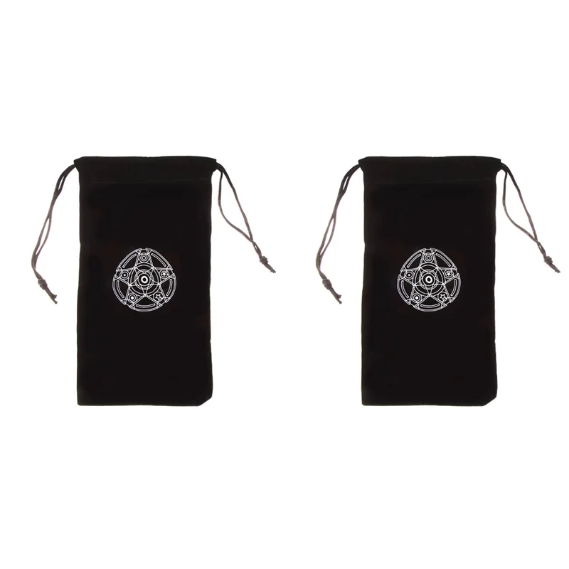 A32T-2 PC Tarot Storage Bags Altar Tarot Box Tarot Card Divination Bag Board Game Drawstring Package