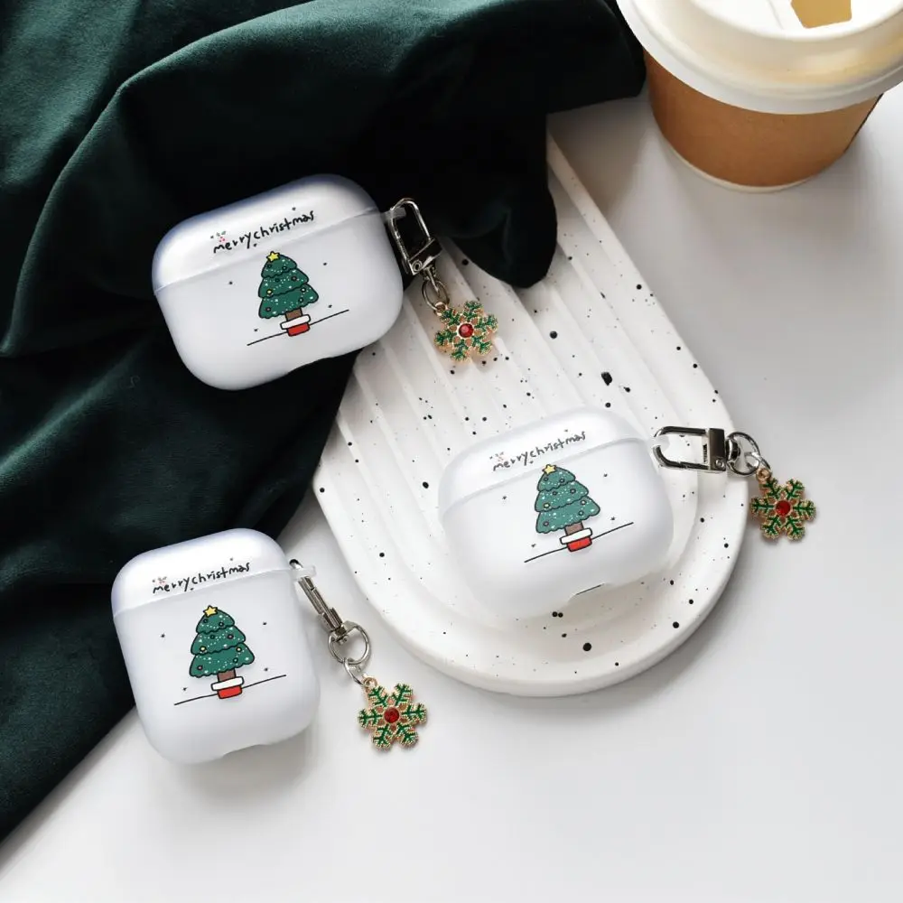 Case for Apple AirPods 1 2 Pro 3rd Case ChristmasTree Creative with Keychain Lanyard Fundas Earpods Cover for AirPods Pro 3 Case