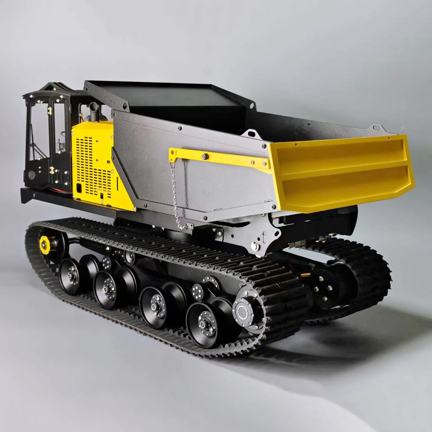 

RC Dump Truck T14R 1/14 Metal Hydraulic Panther Crawler Car Tracked Tipper Construction Machine Light Sound System Flysky ST8
