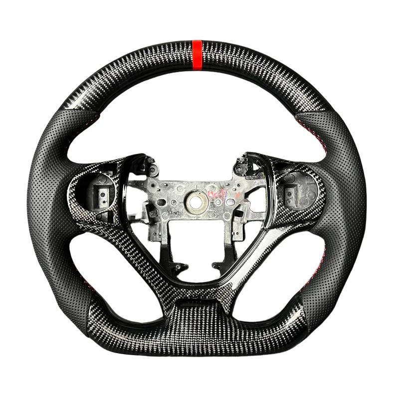 Factory Direct Sales Most Popular 9th Gen Civic CRV   Civic VII  Hatchback  Accord  9th  Real Carbon Fiber Sport Steering Wheel