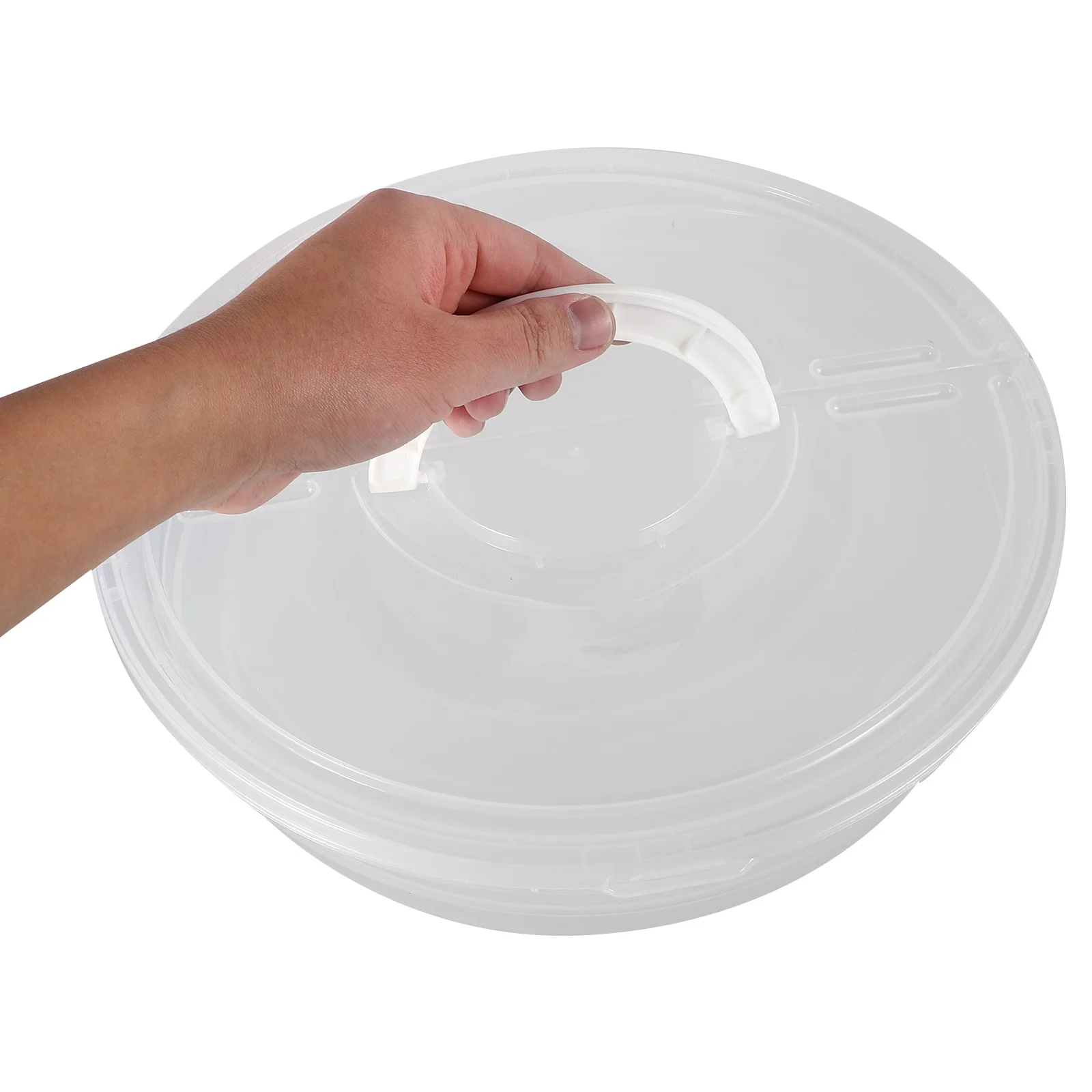 

2Pcs Food Storage Containers Transparent with Lids Handles for Cake Pie Pizza Pastry Transport Dishwasher Safe