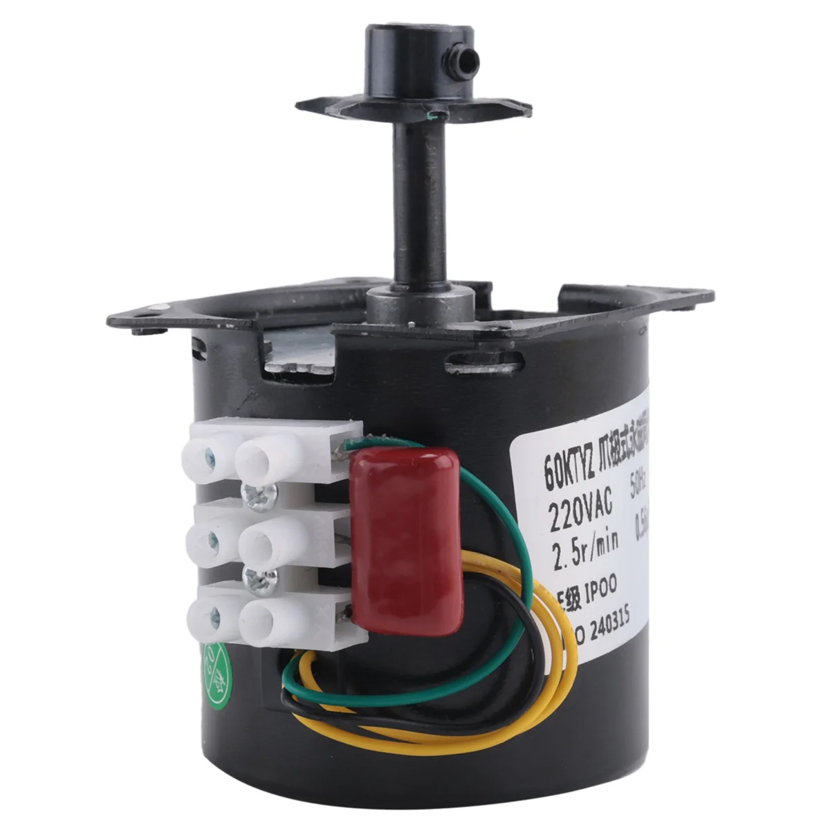 60KTYZ Claw Pole Permanent Magnet Synchronous Motor AC220V 14W 50Hz Mini Gear Motor Low Speed 2.5R/Min with Screws