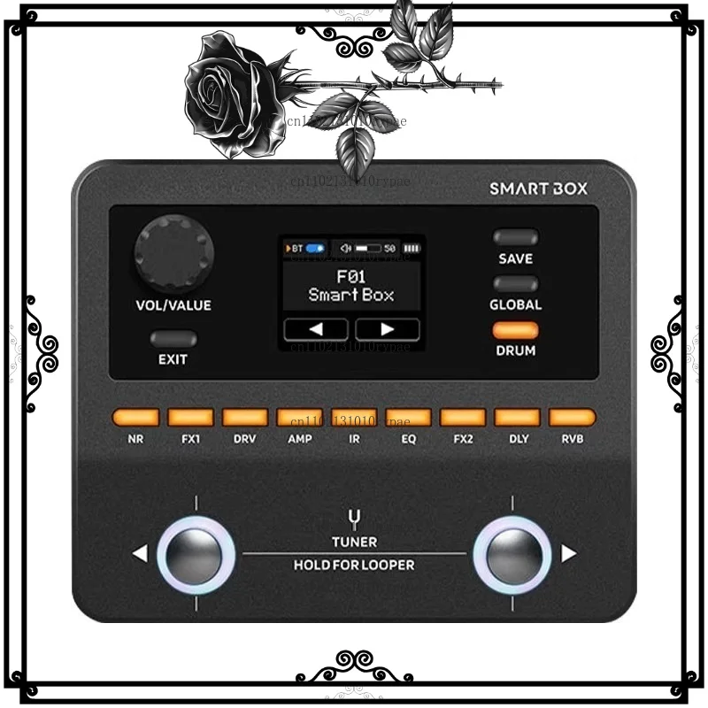 Portable All-in-One Pocket Effects Processor with Bluetooth for Electric Guitar, Bass and Drum Machine - Smart Box