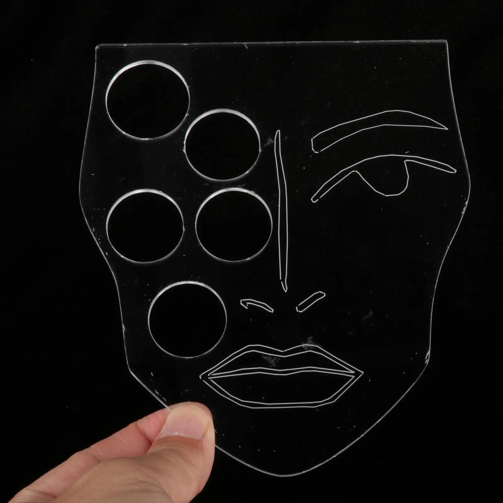 Miscelatore per tavolozza per trucco trasparente acrilico Supporto per vassoio per ombretto vuoto compatto per strumenti di bellezza per ragazze e nail art