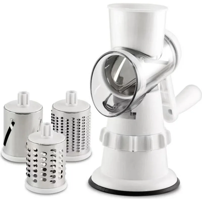 

Multifunctional vegetable cutter Round rotary cheese grater Vegetable potato shredder Fruit and vegetable slicer Tool