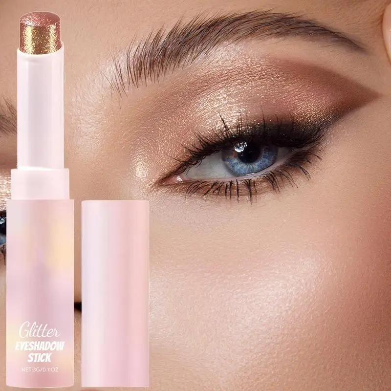 6 colori Glitter Ombretto Trucco Gelatina di cristallo Smalto Stick Eye-liner Shimmer Glitter Matte Neutro Marrone Ombretto Matita Pastello